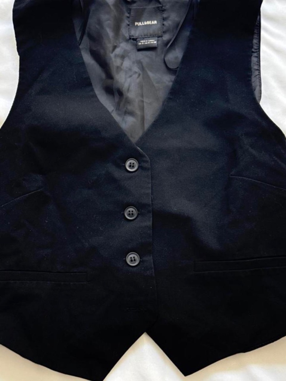 Pull&Bear Black Tailored Suit Waistcoat Vest – Size S